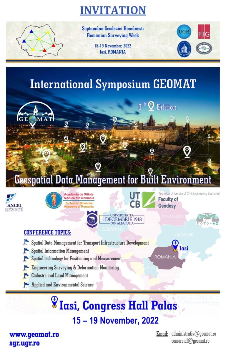 Timp de o săptămână, Iașul va deveni Capitala Geodeziei din România!