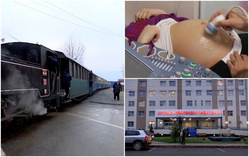 O femeie aflată în ultimul trimestru de sarcină, a fost la un pas să nască în mocaniţa care tranzitează Valea Vişeului