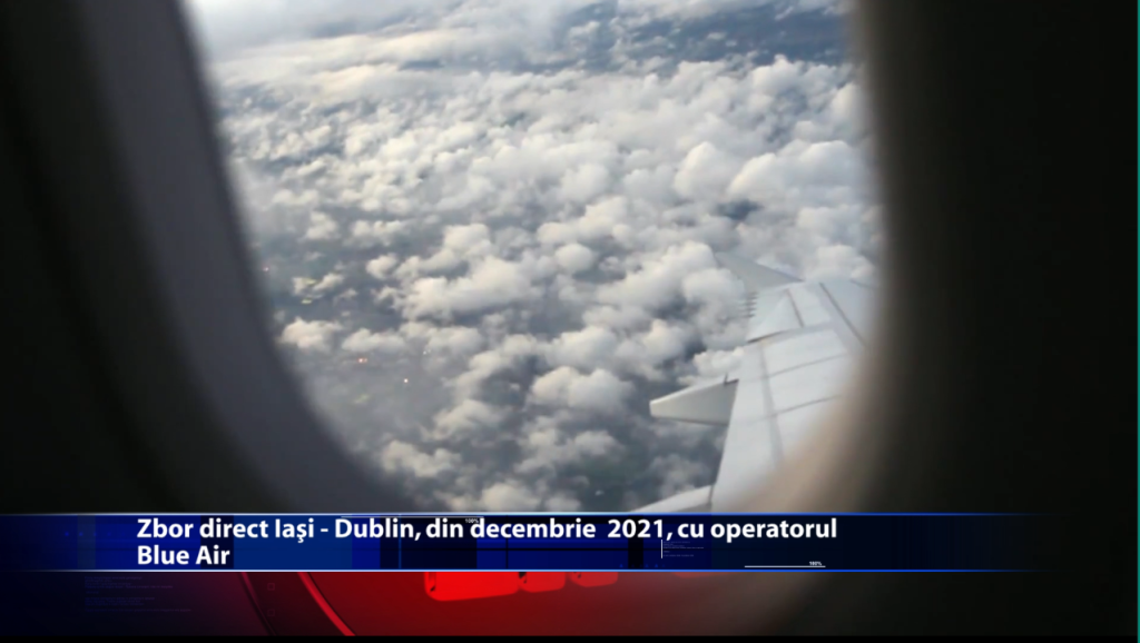 Zbor direct Iași-Dublin, din decembrie 2021, cu operatorul Blue Air