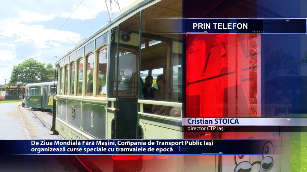 De Ziua Mondiala Fara Masini, Compania de Transport Public Iasi organizeaza curse speciale cu tramvaiele de epoca