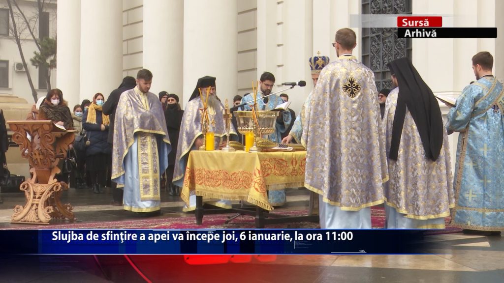 Slujba de sfintire a apei va incepe joi, 6 ianuarie, la ora 11:00