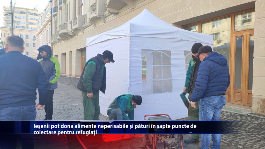 Iesenii pot dona alimente neperisabile si paturi in sapte puncte de colectare pentru refugiati