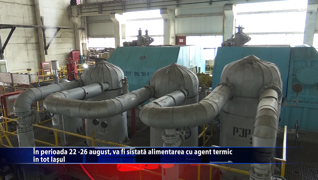 In perioada 22 – 26 august, va fi sistata alimentarea cu agent termic in tot Iasul