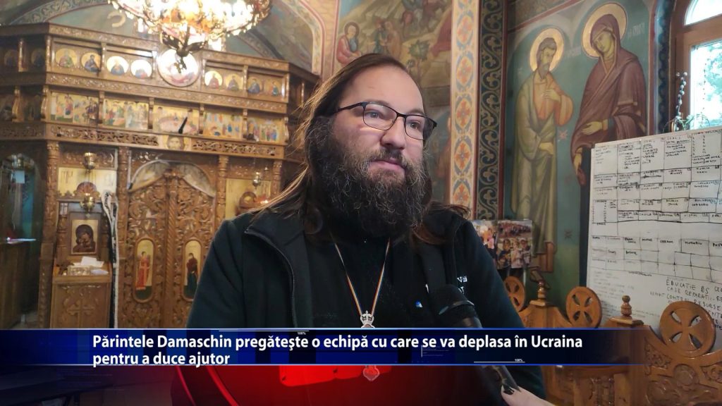 Parintele Damaschin pregateste o echipa cu care se va deplasa in Ucraina pentru a duce ajutoare