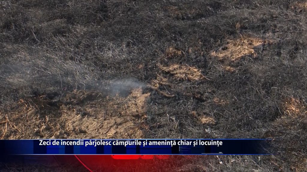 Zeci de incendii parjolesc campurile si ameninta chiar si locuinte