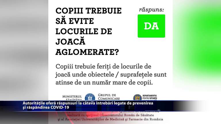 Autoritatile ofera raspunsuri la cateva intrebari legate de prevenirea si raspandirea COVID 19
