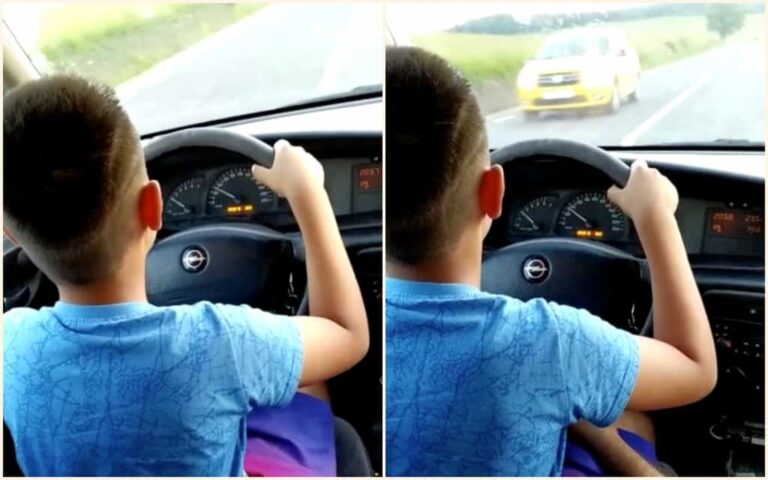 Copil de 12 ani prins în trafic la volanul unei mașini! Alături de el se mai aflau doi minori