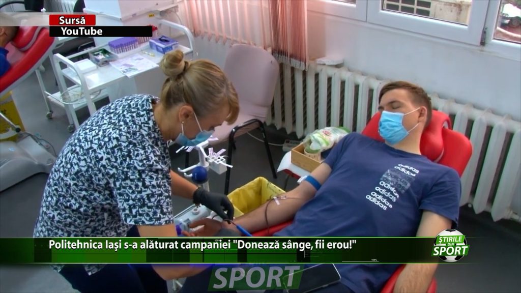 Politehnica Iași s-a alăturat campaniei „Donează sânge, fii erou!”