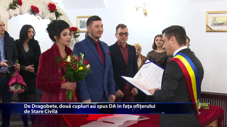 De Dragobete, doua cupluri au spus DA in fata ofiterului de Stare Civila