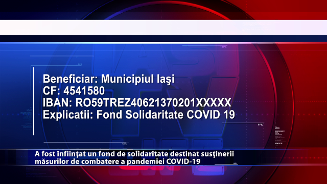 A fost infiintat un fond de solidaritate destinat sustinerii masurilor de combatere a pandemiei COVID-19