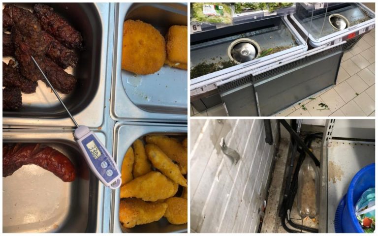 Legume şi fructe stricate, mizerie, gândaci și mucegai pe tavan în câteva magazine Profi din Capitală