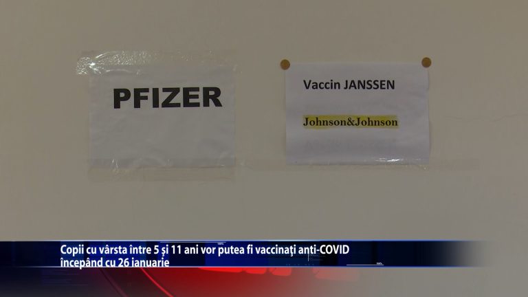 Copiii cu varste intre 5 si 11 ani vor putea fi vaccinati anti-COVID incepand cu 26 ianuarie