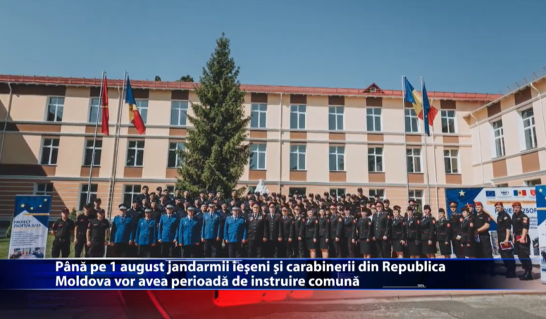 Pana pe 1 august jandarmii ieseni si carabinerii din Republica Moldova vor avea perioada de instruire comuna
