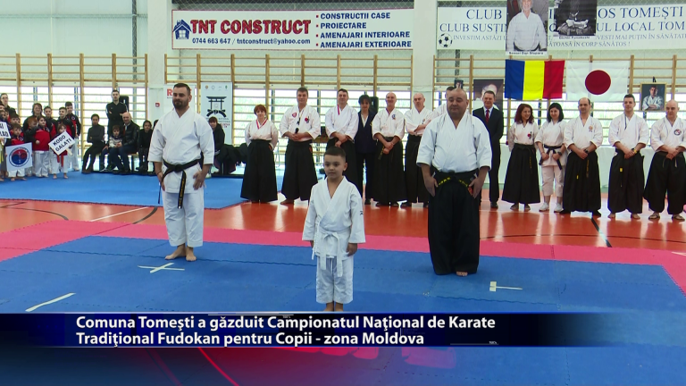 Comuna Tomesti a gazduit Campionatul National de Karate Traditional Fudokan pentru Copii – zona Moldova