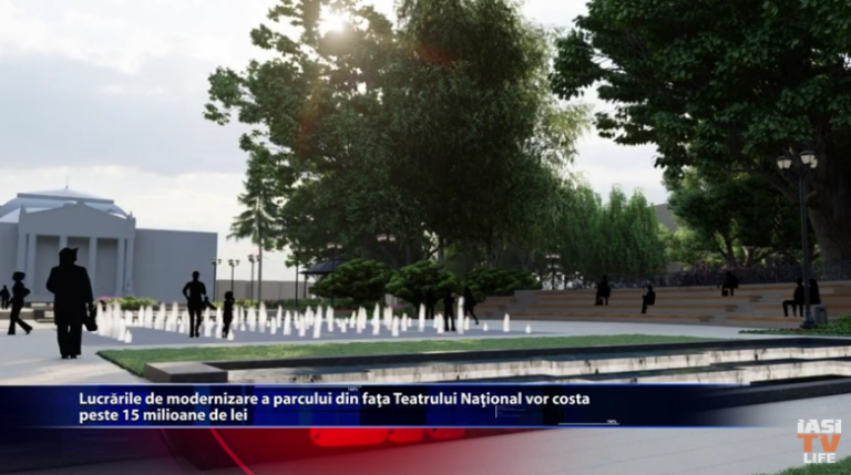 Parcul din fata Teatrului National va fi modernizat