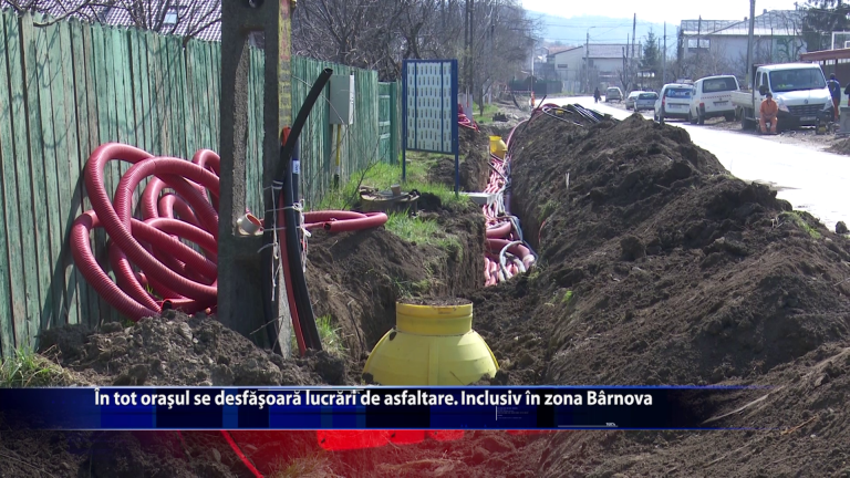In tot orasul se desfasoara lucrari de asfaltare. Inclusiv in zona Barnova