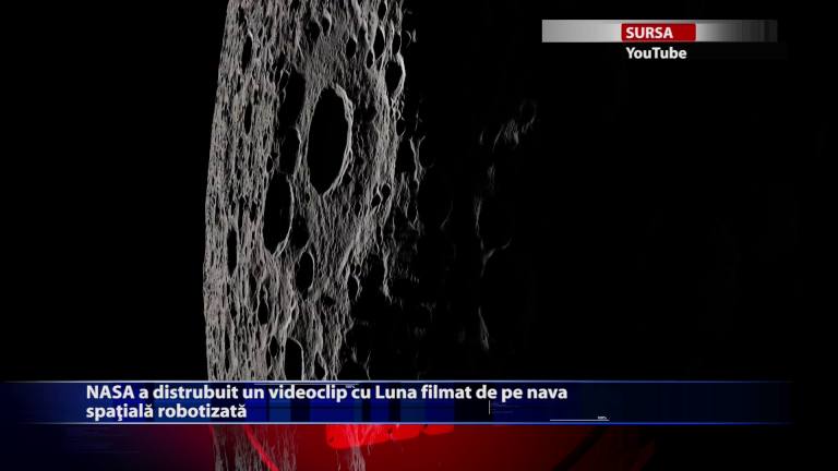 NASA a distribuit un videoclip cu Luna filmat de pe o nava spatiala robotizata