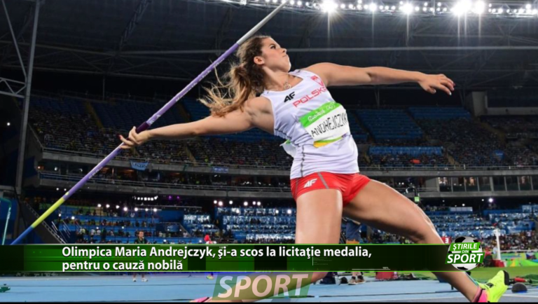 Olimpica Maria Andrejczyk, și-a scos la licitație medalia, pentru o cauză nobilă