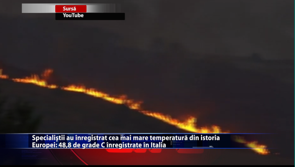 Specialistii au inregistrat cea mai mare temperatura din istoria Europei: 48,8 de grade C inregistrate in Italia
