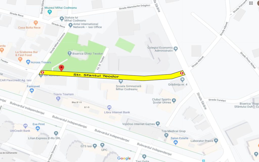 Reparații și restricții de circulație pe strada Sf. Teodor, între străzile Mihai Eminescu și Sărărie