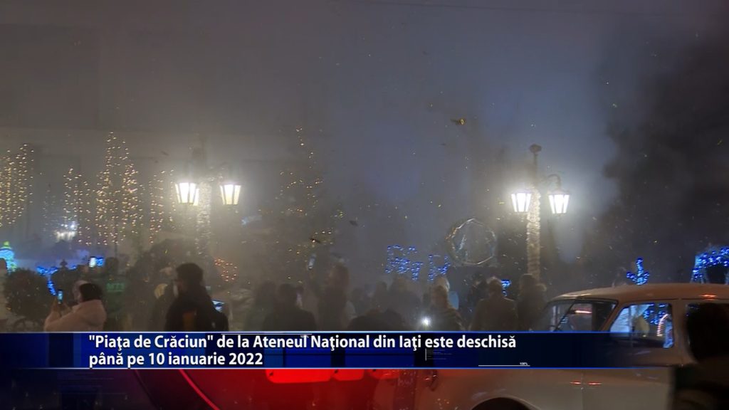 ,,Piața de Crăciun” de la Ateneul Național din Iași este deschisă până pe 10 ianuarie 2022