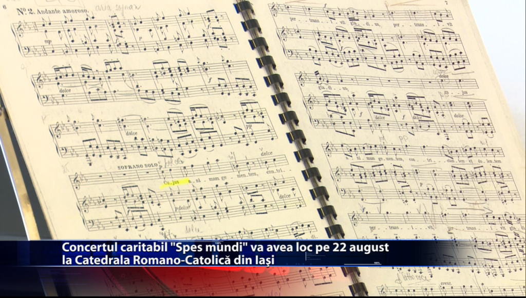 Concertul caritabil ” Spes mundi” va avea loc pe 22 august la Catedrala Romano-Catolică din Iași