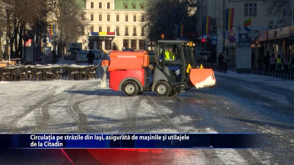 Circulatia pe strazile din Iasi, asigurata de masinile si utilajele de la Citadin