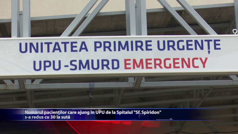 Numarul pacientilor care ajung in UPU de la Spitalul „Sf. Spiridon” s-a redus cu 30 la suta