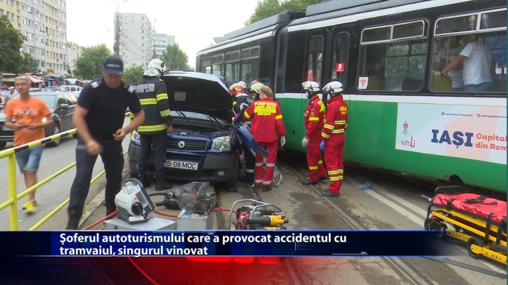 Șoferul autoturismului care a provocat accidentul cu tramvaiul, singurul vinovat