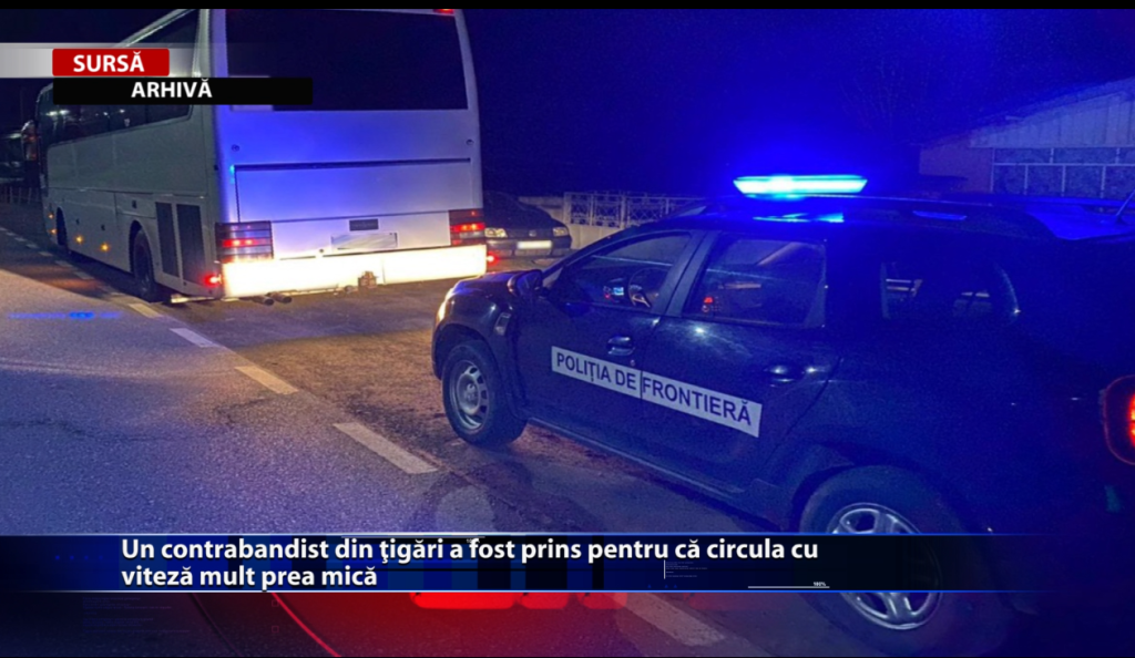 Un contrabandist de tigari a fost prins pentru cu circula cu viteza mult prea mica