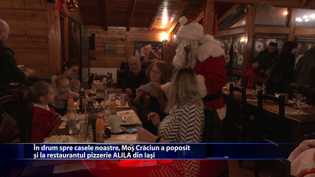 In drum spre casele noastre, Mos Craciun a poposit si la restaurantul pizzerie ALILA din Iasi