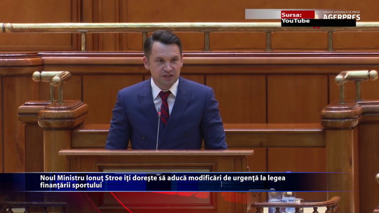 Noul Ministru Ionut Stroe isi doreste sa aduca de urgenta la legea finantarii sportului