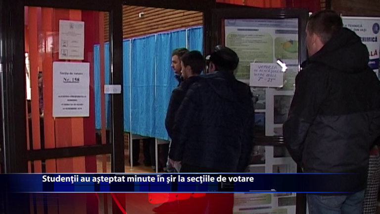 Studentii au asteptat minute in sir la sectiile de votare