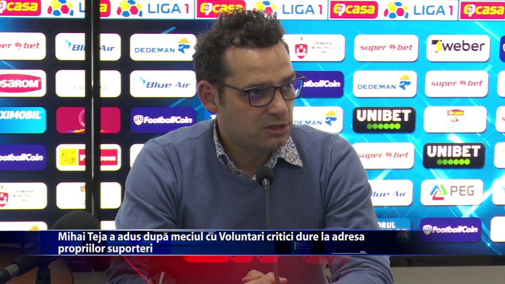 Mihai Teja a adus dupa meciul cu Voluntari critici dure la adresa propriilor suporteri