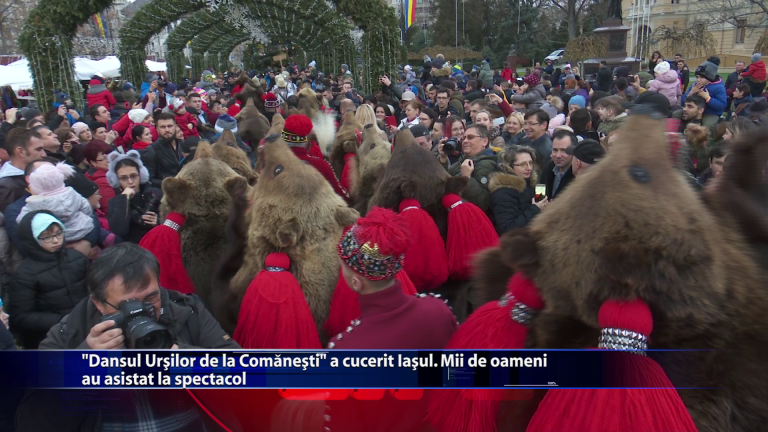 „Dansul Ursiilor de la Comanesti” a cucerit Iasul. Mii de oameni au asistat la spectacol