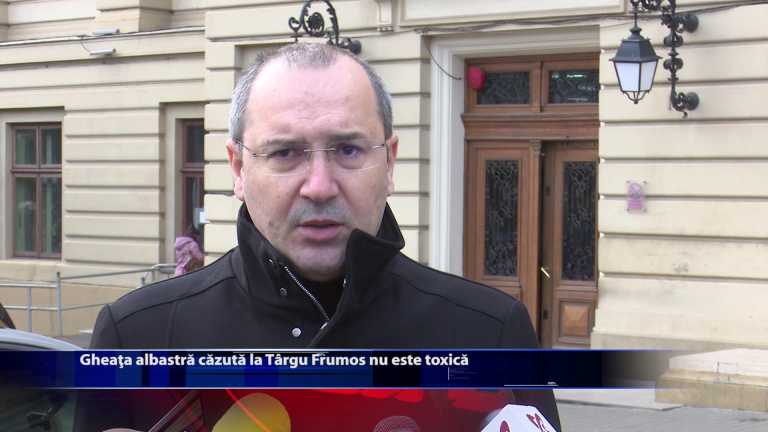 Gheata albastra cazuta la Targu Frumos nu este toxica