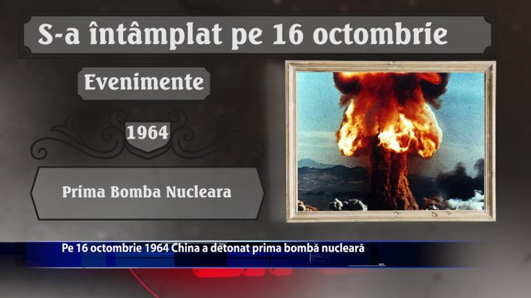 Pe 16 octombrie 1964 China a detonat prima bomba nucleara