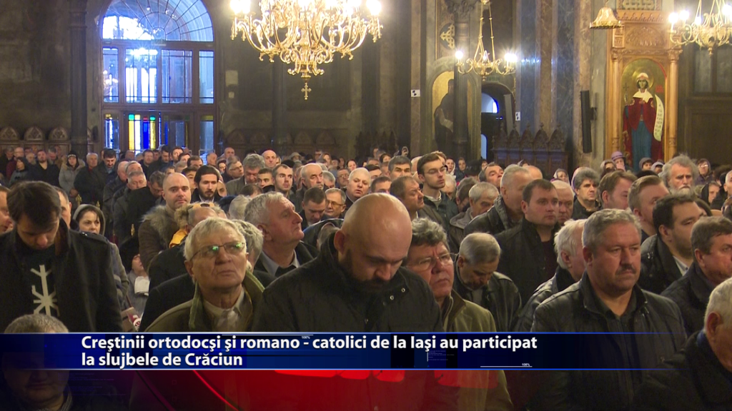 Crestinii ortodocsi si romano – catolici de la Iasi au participat la slujbele de Craciun