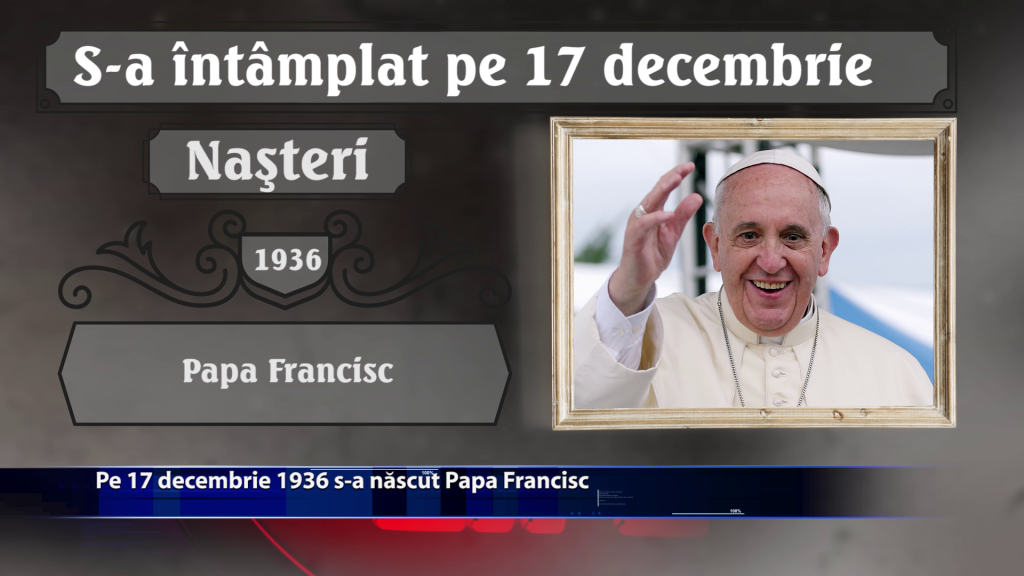 Pe 17 decembrie 1936 s-a nascut Papa Francisc