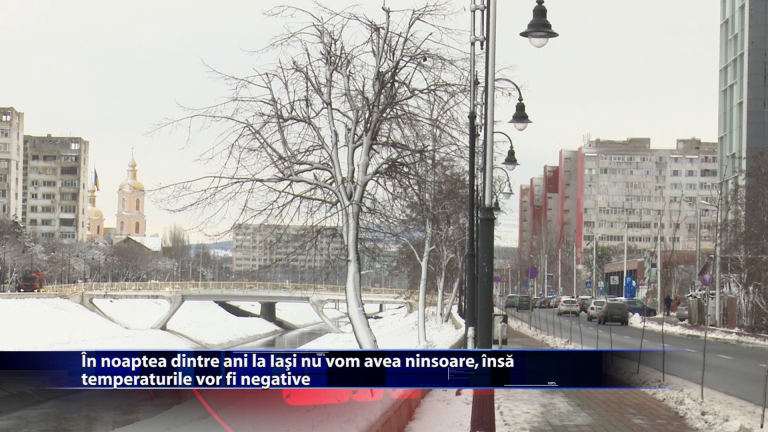 In noaptea dintre ani la Iasi nu vom avea ninsoare, insa temperaturile vor fi negative
