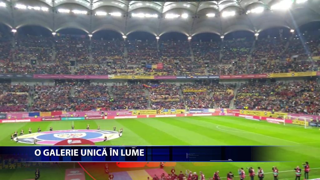 Selectionata Romaniei a fost sustinuta din tribune de 30.000 de copii care au facut spectacol pe Arena Nationala