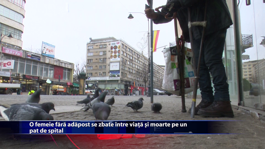 O femeie fara adapost se zbate intre viata si moarte pe un pat de spital