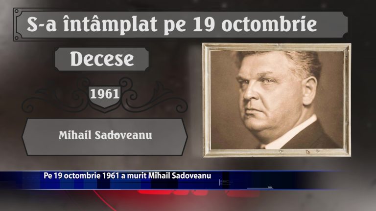 Pe 19 octombrie 1961 a murit Mihail Sadoveanu
