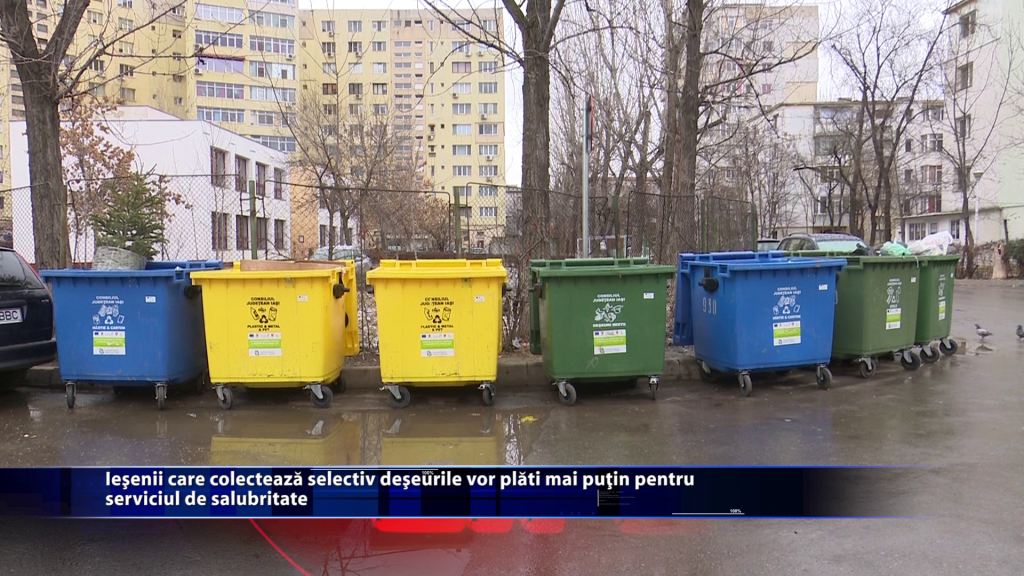 Iesenii care colecteaza selectiv deseurile vor plati mai putin pentru serviciul de salubritate