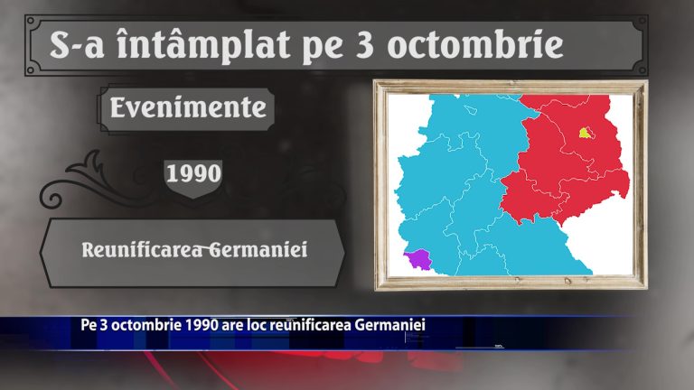 Pe 3 octombrie 1990 are loc reunificarea Germaniei