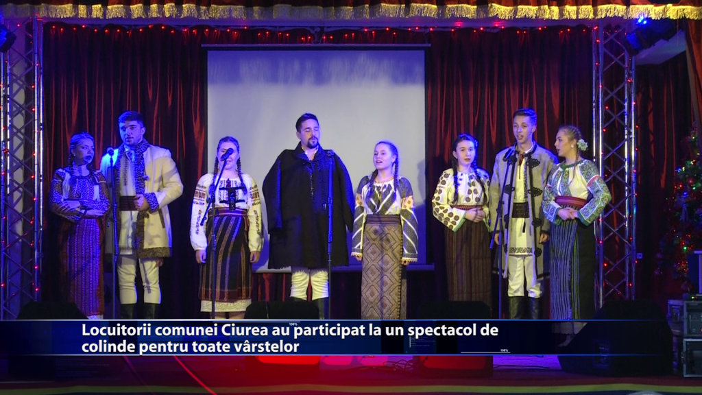 Locuitorii comunei Ciurea au participat la un spectacol de colinde pentru toate varstele