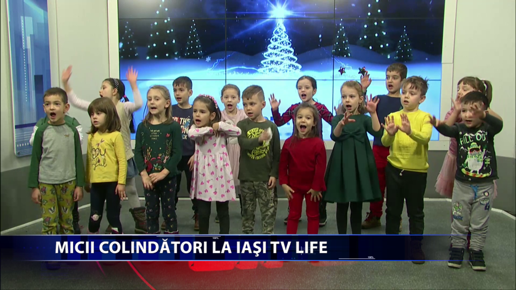 Copii de la gradinita Penilla au venit si anul acesta sa colinde la Iasi TV Life