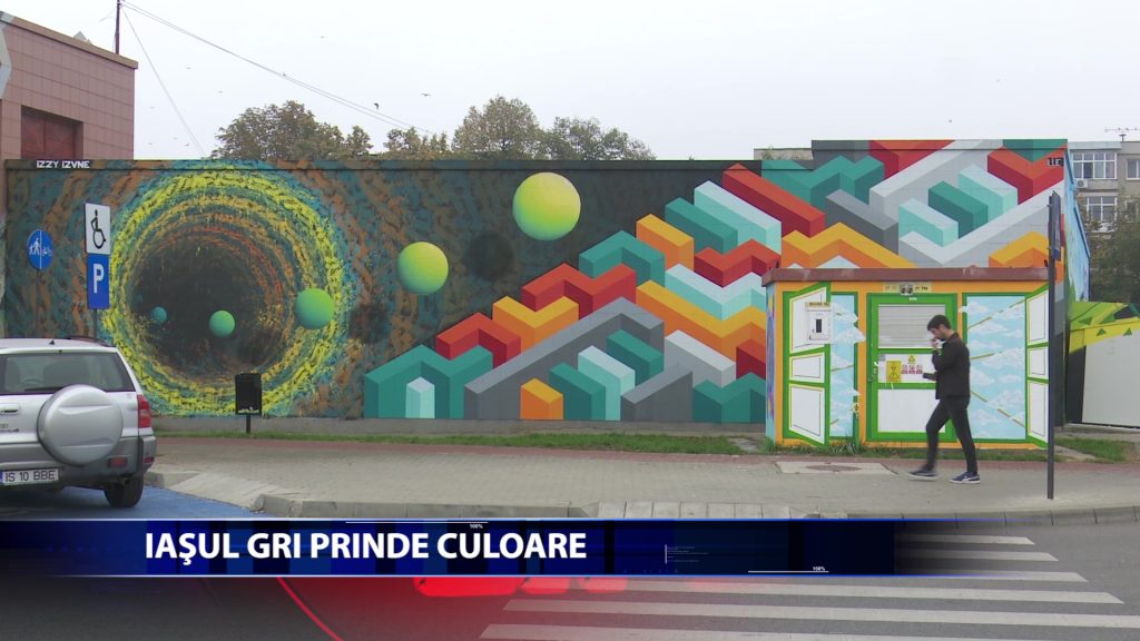 „Piramida lui Dubet” a fost acoperita cu grafitti. Totul in cadrul proiectului „Iasi- Capitala Tineretului din Romania”
