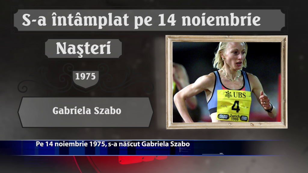 Pe 14 noiembrie 1975 s-a nascut Gabriela Szabo