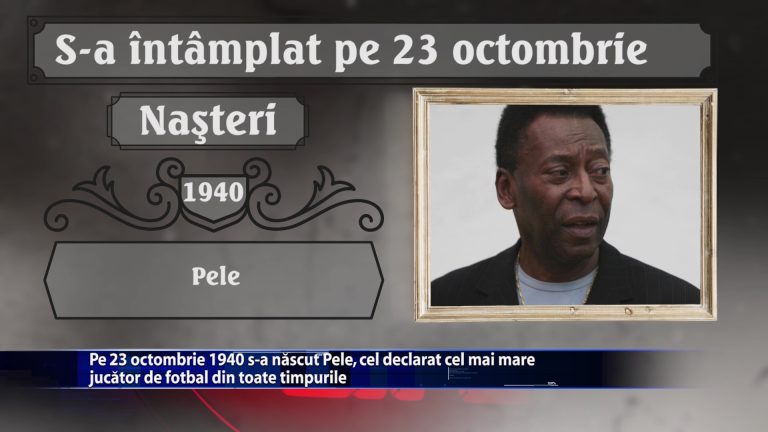 Pe 23 octombrie 1940 s-a nascut Pele, cel declarat cel mai mare jucator de fotbal din toate timpurile